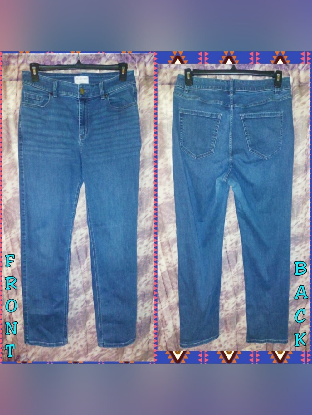 Lane Bryant Medium/Dark Blue Straight Leg Stretch Soft Woven Denim Jeans Sz 16 - Picture 2 of 6